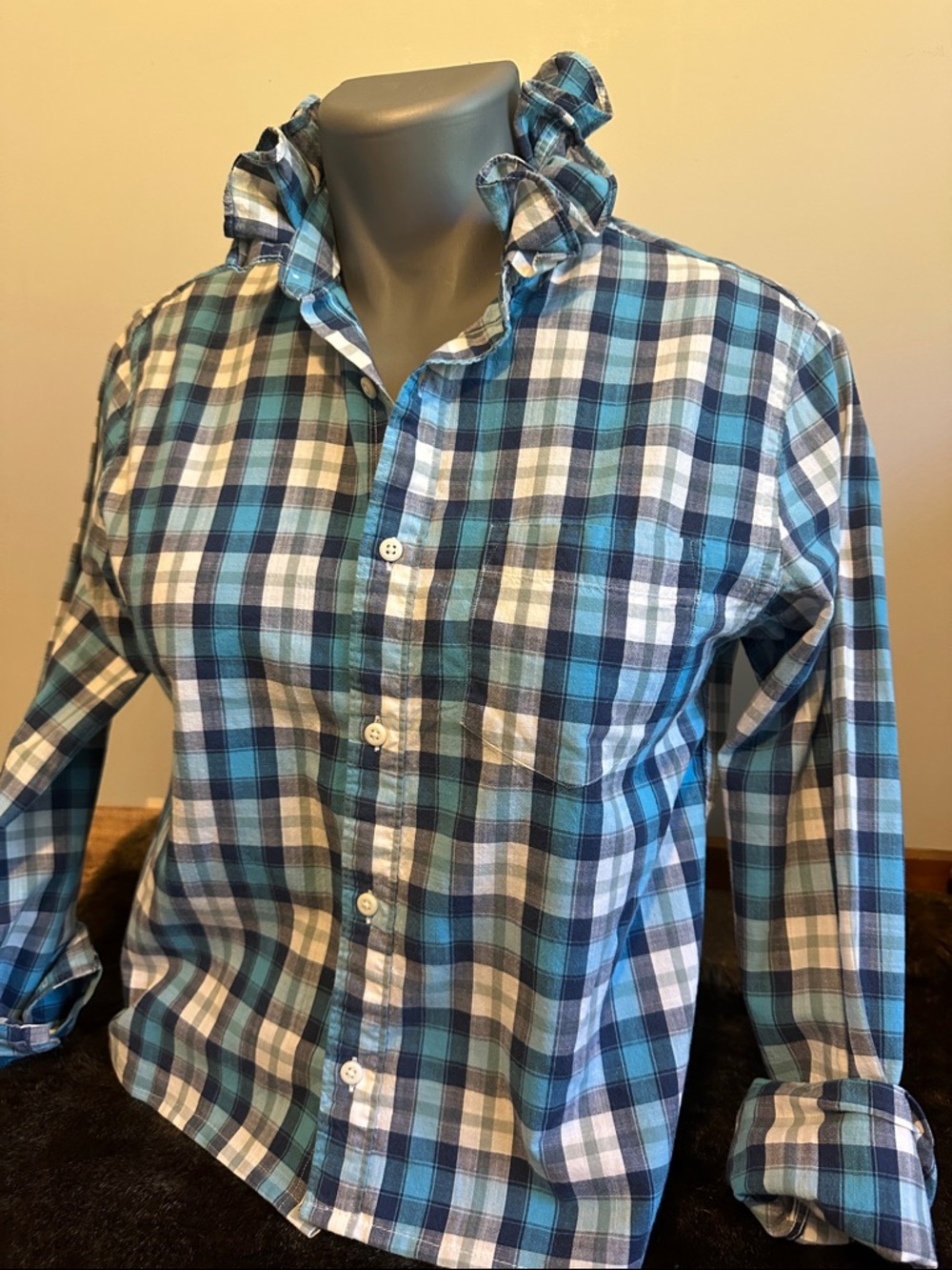 Rye Blue Plaid Button-Down Shirt